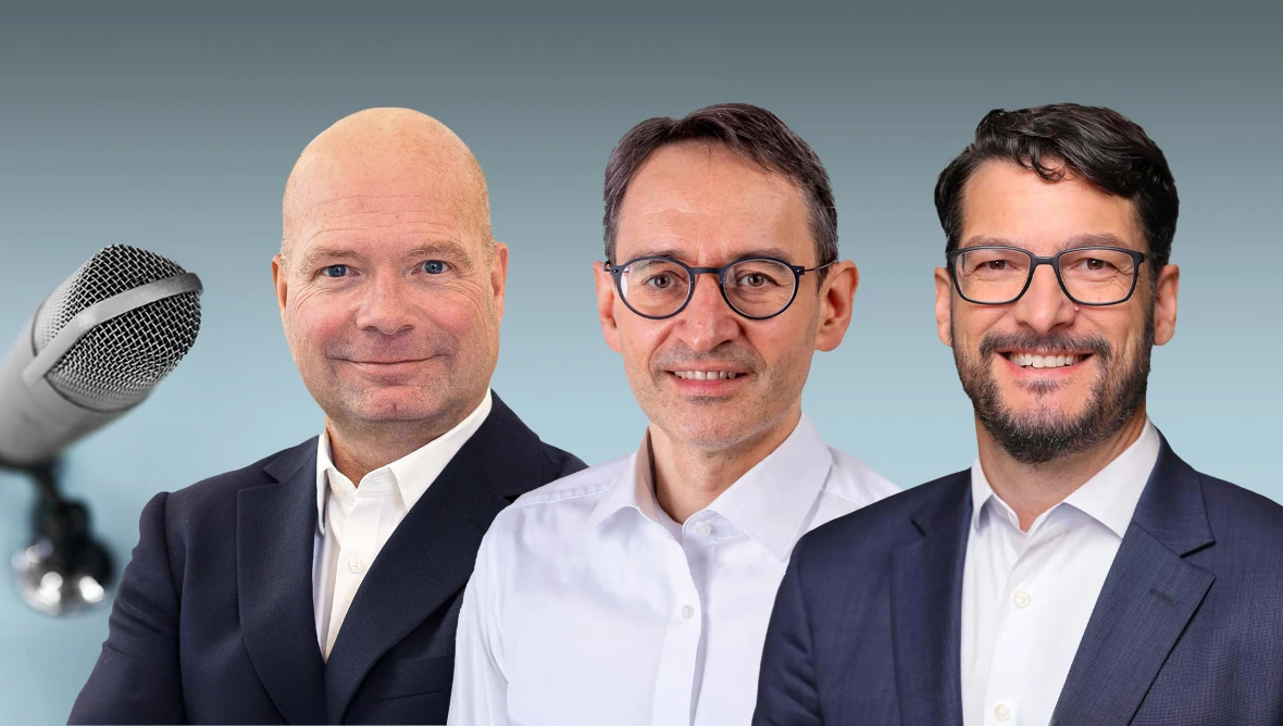 Dr. Philip Gisdakis und zwei weitere Podcast-Gäste.