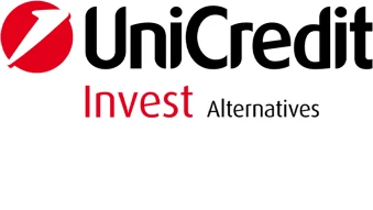 Logo von UniCredit Invest Alternatives  mit roter Schrift.